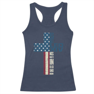 267th Pope Leo XIV Racerback Tank Top Nos Multi In Illo Uno Unum American Cross TS02 Navy Print Your Wear