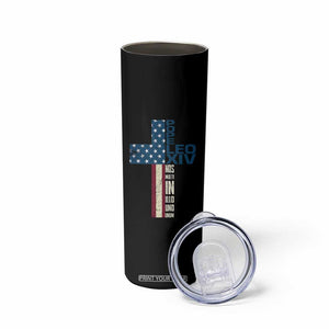 267th Pope Leo XIV Skinny Tumbler Nos Multi In Illo Uno Unum American Cross TS02 Print Your Wear