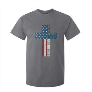 267th Pope Leo XIV T Shirt For Kid Nos Multi In Illo Uno Unum American Cross TS02 Charcoal Print Your Wear