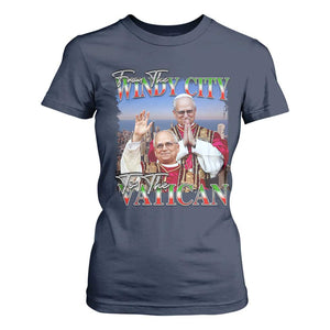 267th Pope Leo XIV T Shirt For Women From The Windy City To The Vatican US Chicago Pride TS02 Navy Print Your Wear