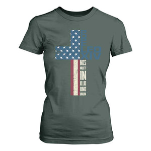 267th Pope Leo XIV T Shirt For Women Nos Multi In Illo Uno Unum American Cross TS02 Dark Forest Green Print Your Wear