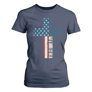 267th Pope Leo XIV T Shirt For Women Nos Multi In Illo Uno Unum American Cross TS02 Navy Print Your Wear