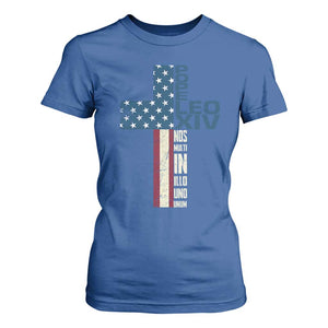267th Pope Leo XIV T Shirt For Women Nos Multi In Illo Uno Unum American Cross TS02 Royal Blue Print Your Wear