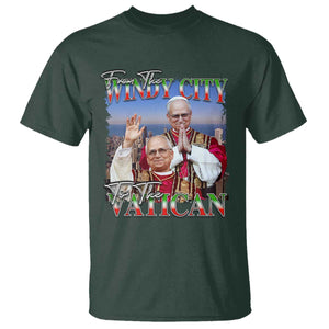 267th Pope Leo XIV T Shirt From The Windy City To The Vatican US Chicago Pride TS02 Dark Forest Green Print Your Wear