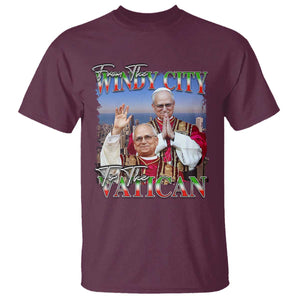267th Pope Leo XIV T Shirt From The Windy City To The Vatican US Chicago Pride TS02 Maroon Print Your Wear