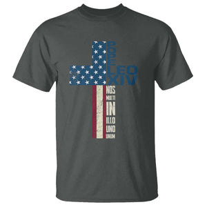 267th Pope Leo XIV T Shirt Nos Multi In Illo Uno Unum American Cross TS02 Dark Heather Print Your Wear