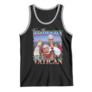 267th Pope Leo XIV Tank Top From The Windy City To The Vatican US Chicago Pride TS02 Black Athletic Heather Print Your Wear