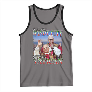 267th Pope Leo XIV Tank Top From The Windy City To The Vatican US Chicago Pride TS02 Deep Heather Black Print Your Wear