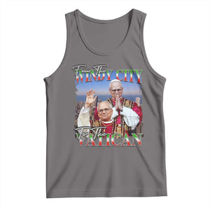 267th Pope Leo XIV Tank Top From The Windy City To The Vatican US Chicago Pride TS02 Deep Heather Print Your Wear