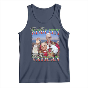 267th Pope Leo XIV Tank Top From The Windy City To The Vatican US Chicago Pride TS02 Navy Print Your Wear