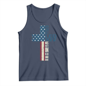 267th Pope Leo XIV Tank Top Nos Multi In Illo Uno Unum American Cross TS02 Navy Print Your Wear