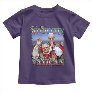 267th Pope Leo XIV Toddler T Shirt From The Windy City To The Vatican US Chicago Pride TS02 Purple Print Your Wear