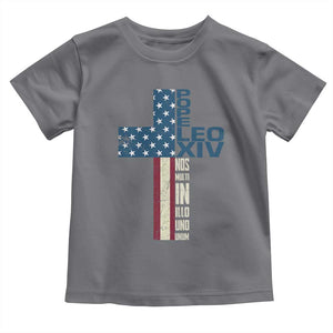 267th Pope Leo XIV Toddler T Shirt Nos Multi In Illo Uno Unum American Cross TS02 Charcoal Print Your Wear