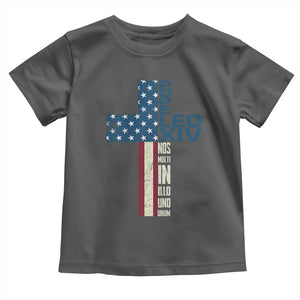 267th Pope Leo XIV Toddler T Shirt Nos Multi In Illo Uno Unum American Cross TS02 Dark Heather Print Your Wear