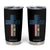 267th Pope Leo XIV Tumbler Cup Nos Multi In Illo Uno Unum American Cross TS02 Black Print Your Wear