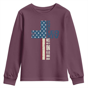 267th Pope Leo XIV Youth Sweatshirt Nos Multi In Illo Uno Unum American Cross TS02 Maroon Print Your Wear