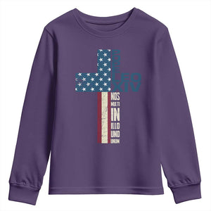 267th Pope Leo XIV Youth Sweatshirt Nos Multi In Illo Uno Unum American Cross TS02 Purple Print Your Wear
