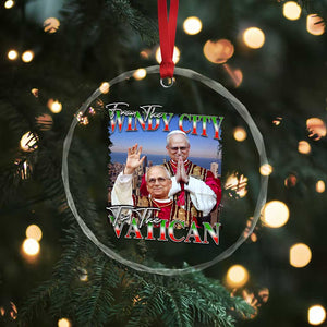 267th Pope Leo XIV Crystal Glass Ornament From The Windy City To The Vatican US Chicago Pride TS02 Print Your Wear