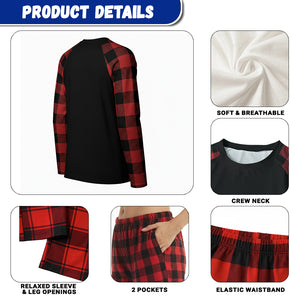 F Caw F Raven Xmas Plaid Pajama Set Funny Dark Holiday Humor Spooky Season TS02 Print Your Wear