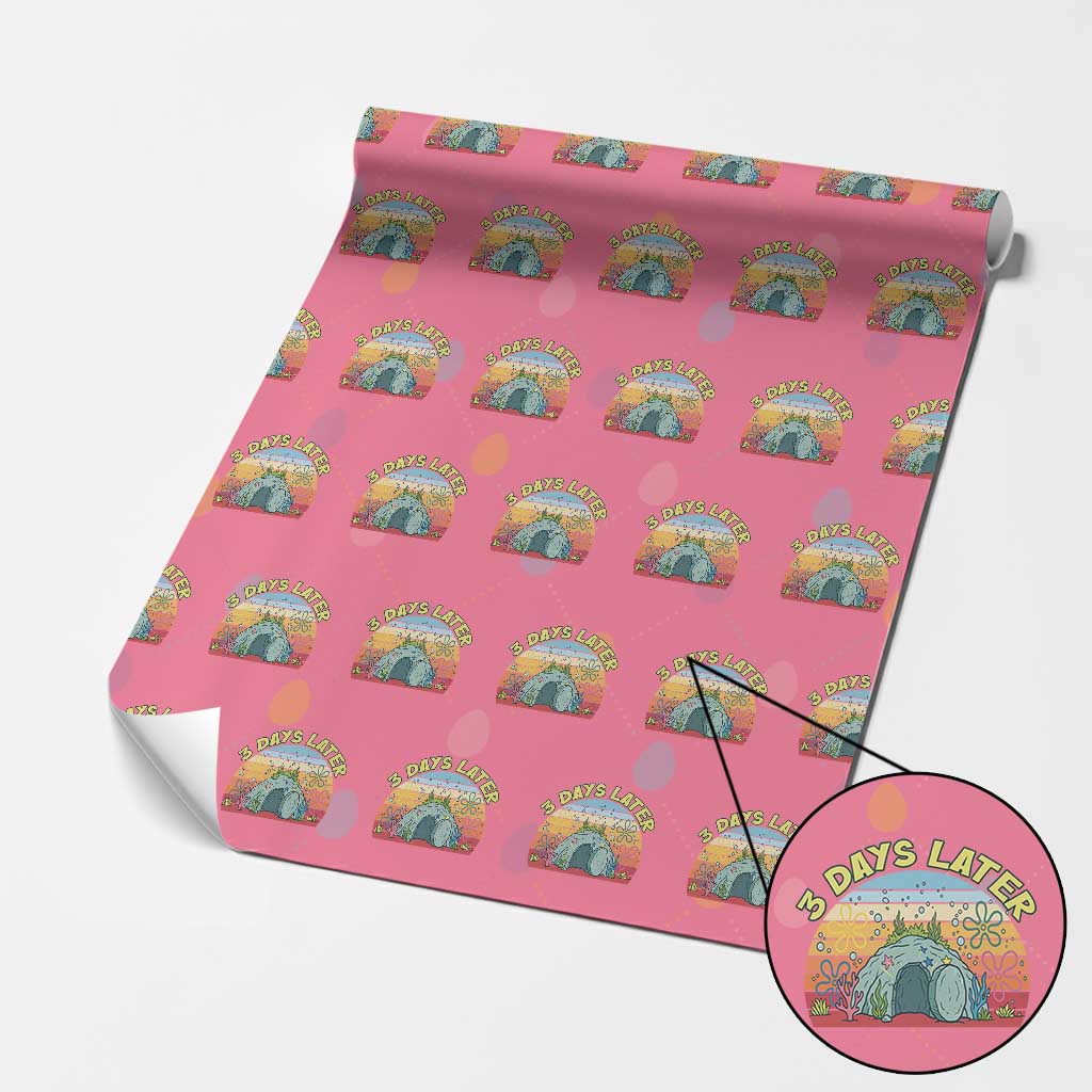 3 Days Later Christian Resurrection Wrapping Paper Roll Funny Easter Jesus Meme TS14 Pink Print Your Wear