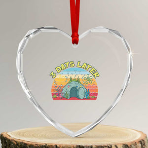 3 Days Later Christian Resurrection Heart Crystal Glass Ornament Funny Easter Jesus Meme TS14 Transparent Glass 3'' Heart Print Your Wear