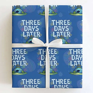 3 Days Later Wrapping Paper Roll Funny Easter Christian TS14 Royal Blue Print Your Wear