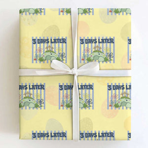 3 Days Later Wrapping Paper Roll Funny Easter Christian Faith Meme TS14 Light Yellow Print Your Wear