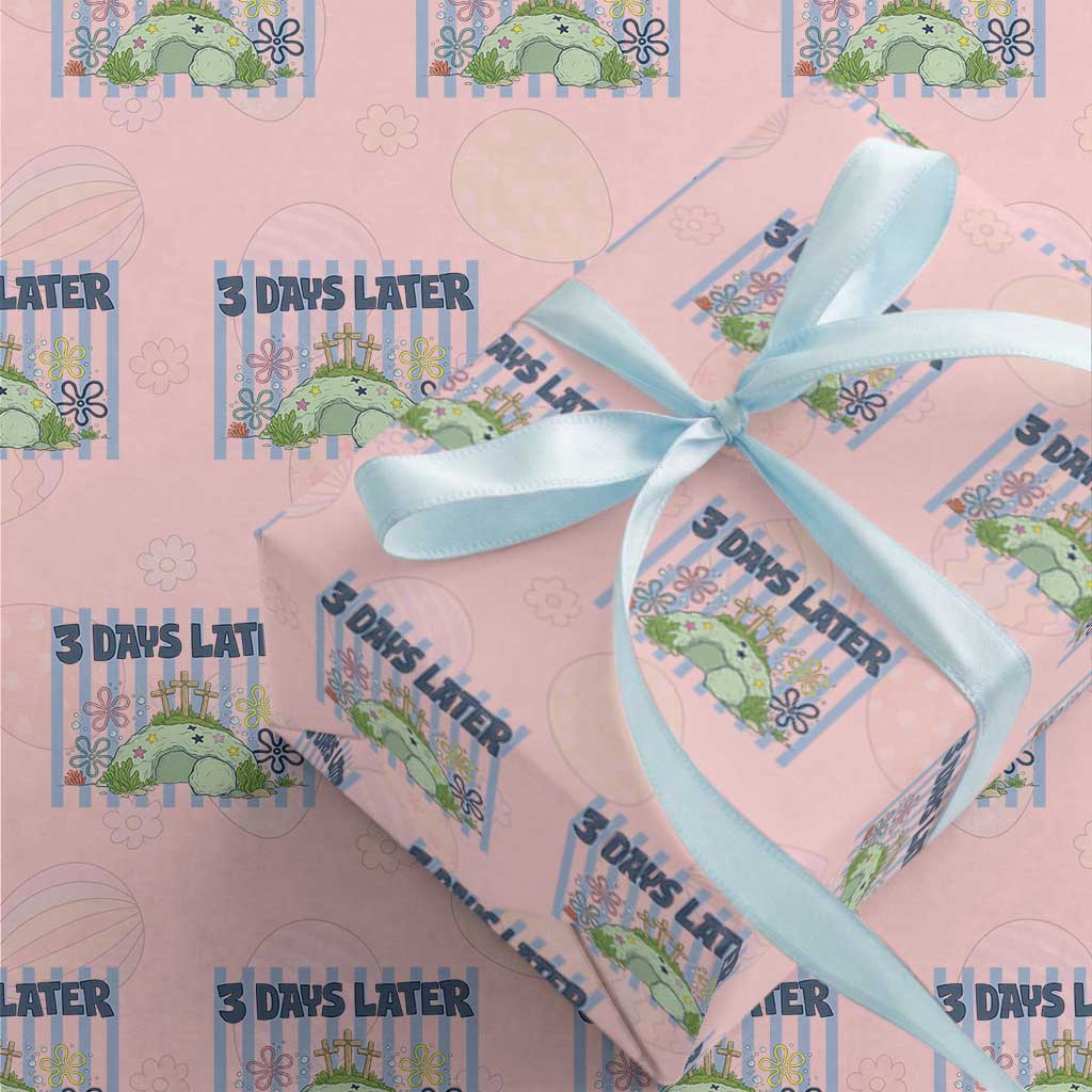 3 Days Later Wrapping Paper Roll Funny Easter Christian Faith Meme TS14 Light Pink Print Your Wear