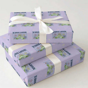 3 Days Later Wrapping Paper Roll Funny Easter Christian Faith Meme TS14 Violet Print Your Wear