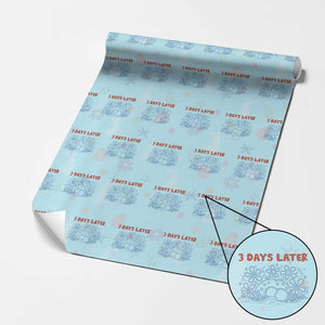 3 Days Later Wrapping Paper Roll Funny Easter Jesus Christian Meme TS14 Light Blue Print Your Wear