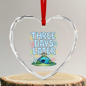 3 Days Later Heart Crystal Glass Ornament Funny Easter Christian TS14 Transparent Glass 3'' Heart Print Your Wear