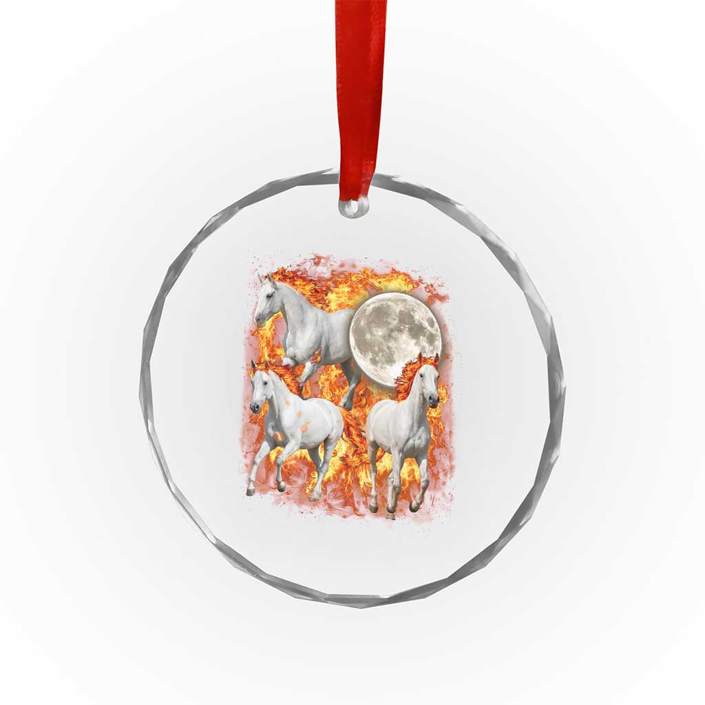 3 Fire Horses Moon Equestrian Crystal Glass Ornament Year Of The Fire Horse Joke TS11 Print Your Wear