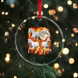 3 Fire Horses Moon Equestrian Crystal Glass Ornament Year Of The Fire Horse Joke TS11 Print Your Wear