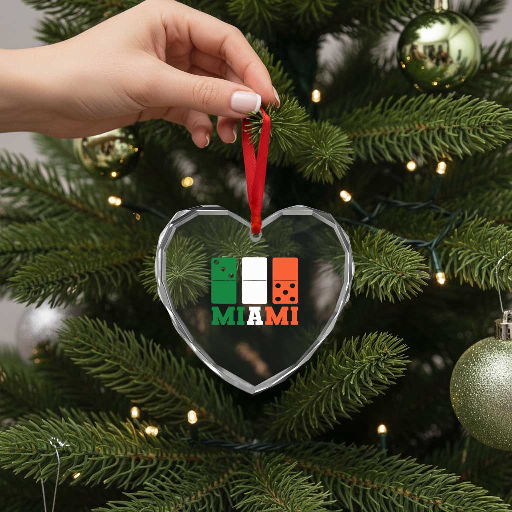 305 Miami Heart Crystal Glass Ornament Three Zero Five Domino TS10 Print Your Wear