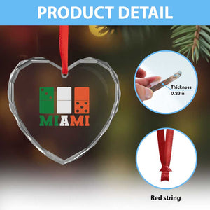 305 Miami Heart Crystal Glass Ornament Three Zero Five Domino TS10 Print Your Wear