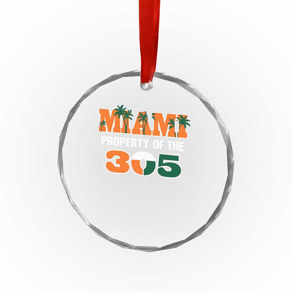305 Miami Pride Crystal Glass Ornament Urban Style Miami Beach Graphic TS10 Print Your Wear
