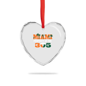 305 Miami Pride Heart Crystal Glass Ornament Urban Style Miami Beach Graphic TS10 Print Your Wear