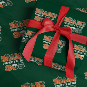 305 Miami Pride Wrapping Paper Roll Urban Style Miami Beach Graphic TS10 Green Print Your Wear