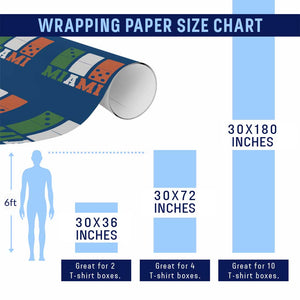 305 Miami Wrapping Paper Roll Three Zero Five Domino TS10 Print Your Wear