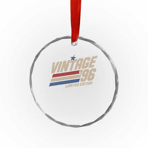 30th Birthday Crystal Glass Ornament Vintage 1996 30 Years Old Birthday USA Stripes TS11 Print Your Wear