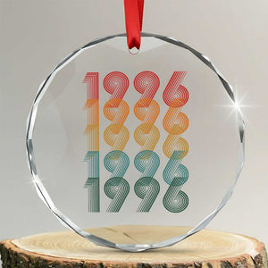 30th Birthday Crystal Glass Ornament Vintage 1996 Retro 30 Years Old Birthday TS11 Transparent Glass 3'' Circle Print Your Wear
