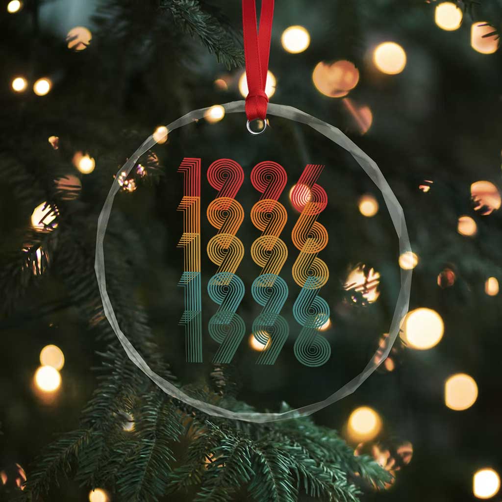 30th Birthday Crystal Glass Ornament Vintage 1996 Retro 30 Years Old Birthday TS11 Print Your Wear