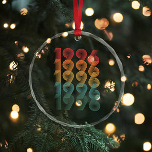 30th Birthday Crystal Glass Ornament Vintage 1996 Retro 30 Years Old Birthday TS11 Print Your Wear