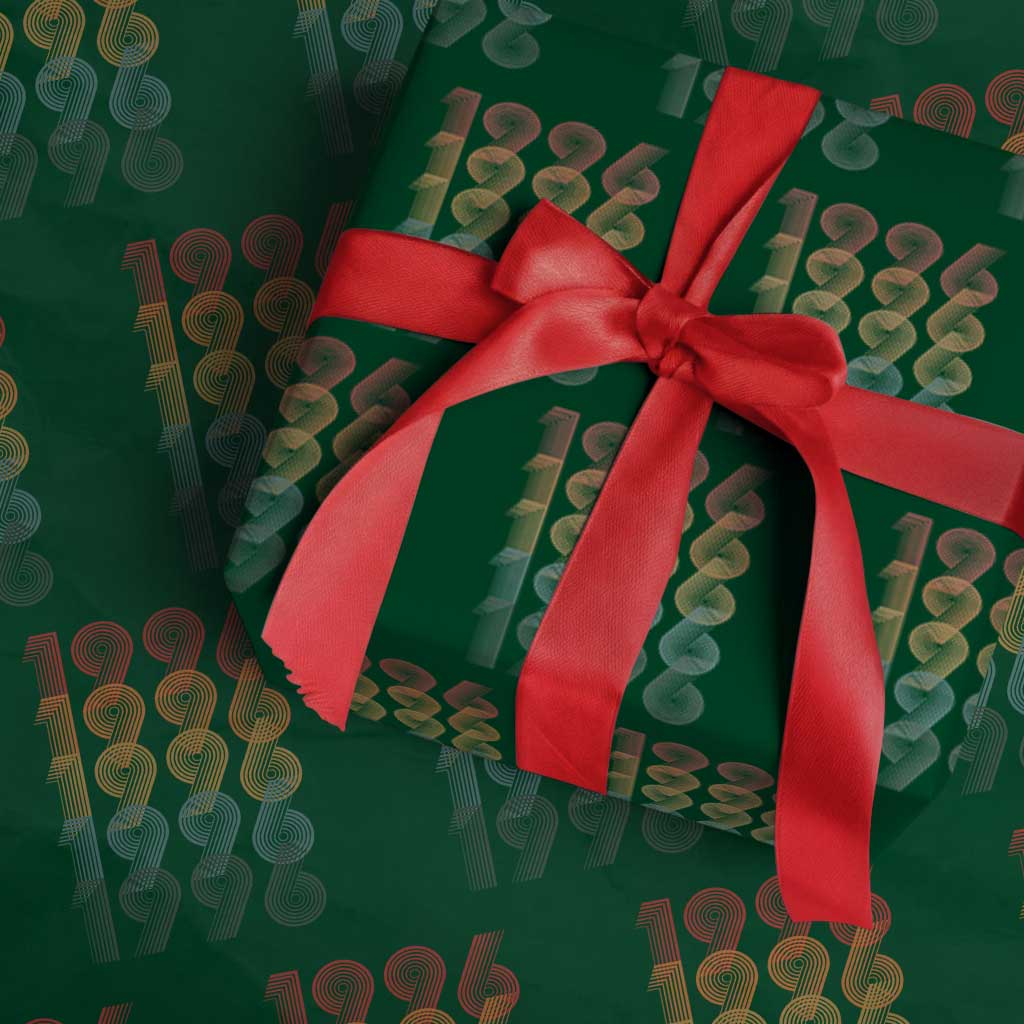 30th Birthday Wrapping Paper Roll Vintage 1996 Retro 30 Years Old Birthday