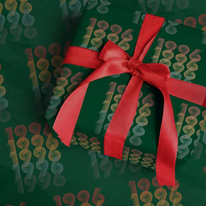 30th Birthday Wrapping Paper Roll Vintage 1996 Retro 30 Years Old Birthday