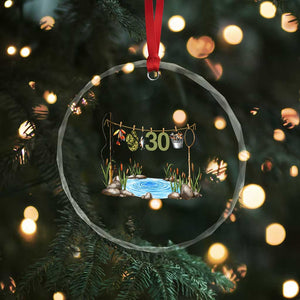 30th Birthday Fishing Crystal Glass Ornament Fisherman Birthday Party Gift