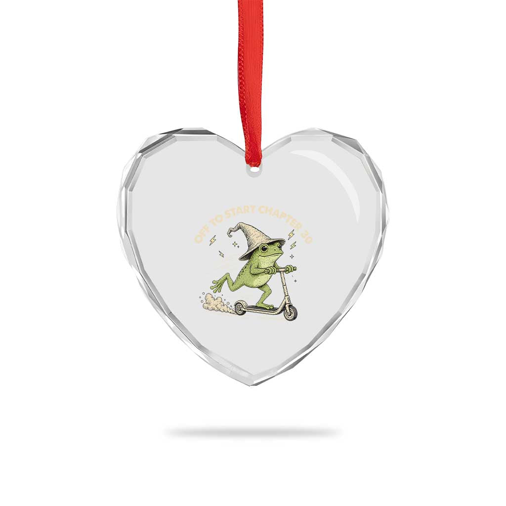 30th Birthday Frog Heart Crystal Glass Ornament Off To Start Chapter 30 TS10 Print Your Wear