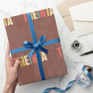 30th Birthday Treinta Wrapping Paper Roll Spanish Mexican 30 Years Old Bday TS11 Mocha Print Your Wear