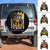 Custom JP Tire Cover With Camera Hole, JP Girl and Dogs Spare Tire Cover with Vintage American Flag CTM Custom - Printyourwear