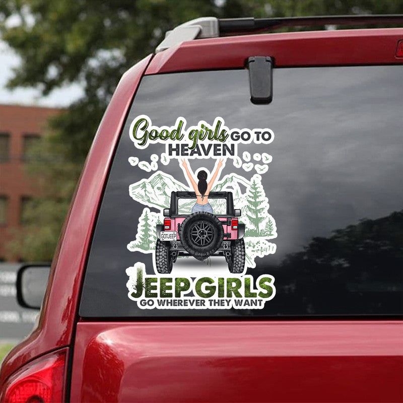 Personalized JP Decal Good Girls Go To Heaven JP Girls Go Wherever They Want CTM package 13x13cm Custom - Printyourwear